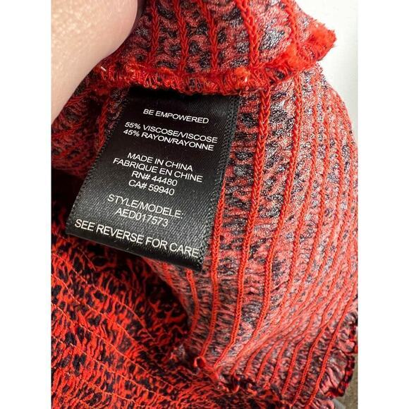 AFRM Women's Smocked Tank Dress Red Leopard Print Size Small - Picture 3 of 6